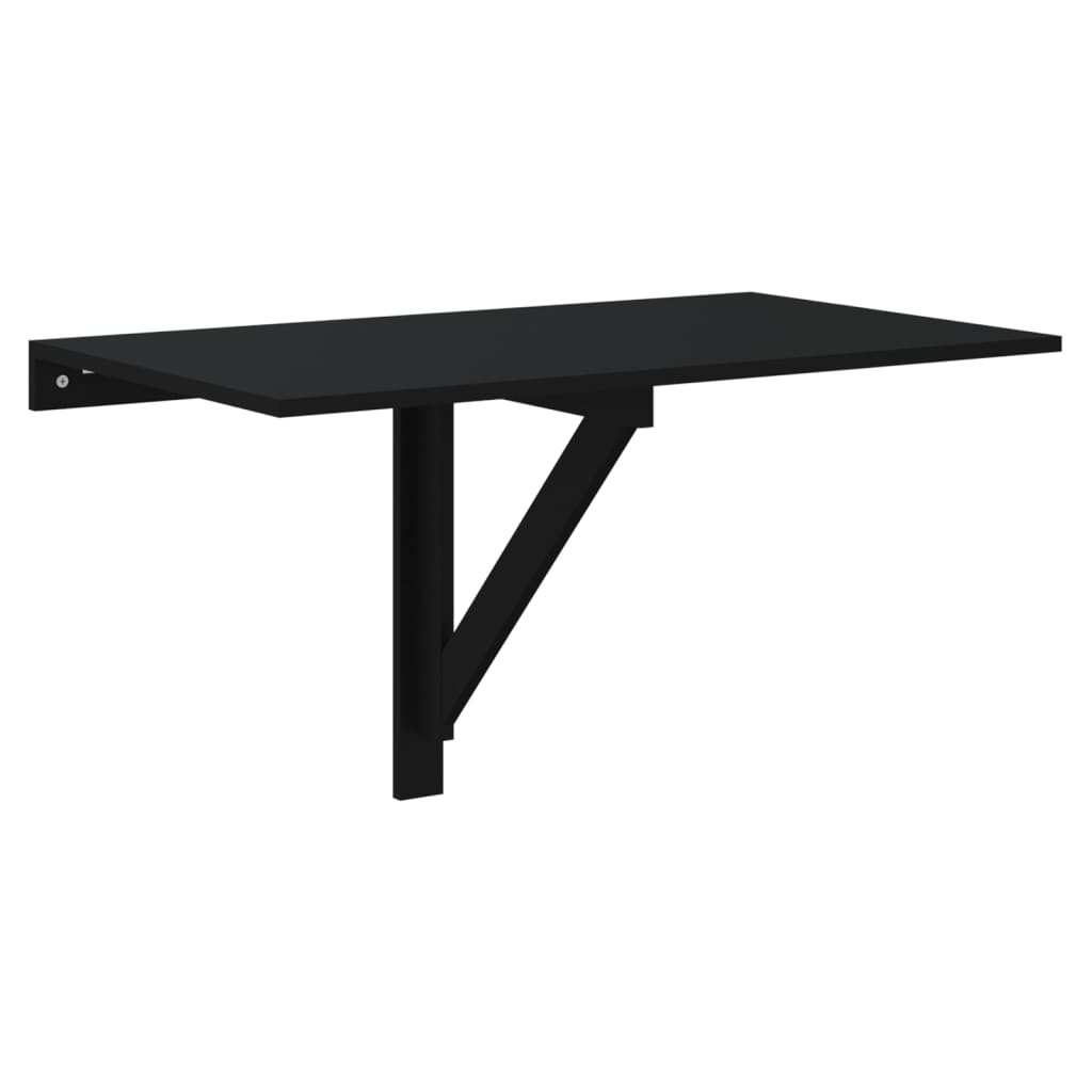 Folding Wall Table Black 100x60x56 cm Engineered Wood- Wall Shelves & Ledges - HomeShopIreland - 