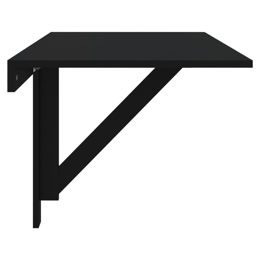 Folding Wall Table Black 100x60x56 cm Engineered Wood- Wall Shelves & Ledges - HomeShopIreland - 