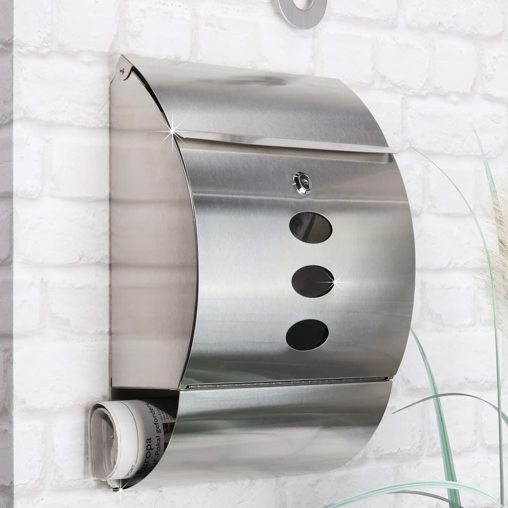 HI Letter Box Stainless Steel 30x12x40 cm- Post Boxes - HomeShopIreland - HI - Post Boxes - HI Letter Box Stainless Steel 30x12x40 cm