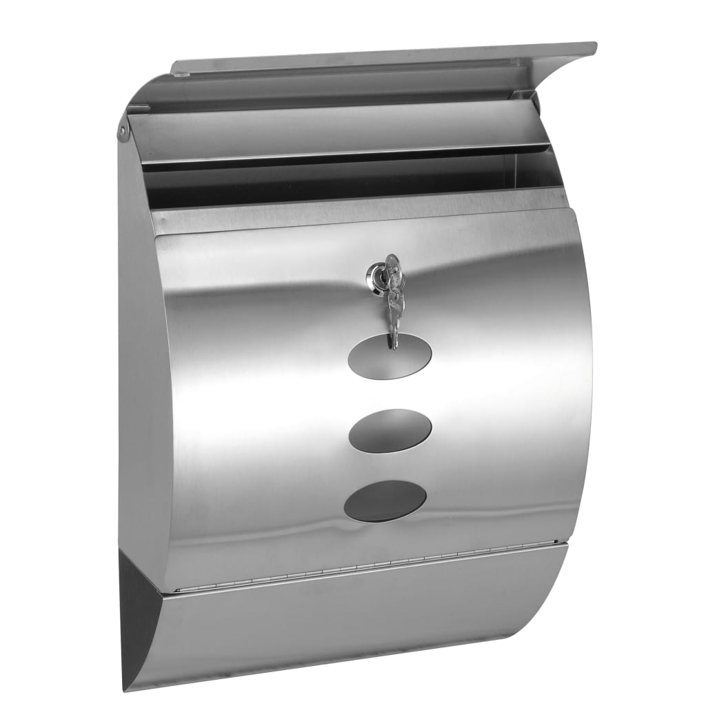 HI Letter Box Stainless Steel 30x12x40 cm- Post Boxes - HomeShopIreland - HI - Post Boxes - HI Letter Box Stainless Steel 30x12x40 cm