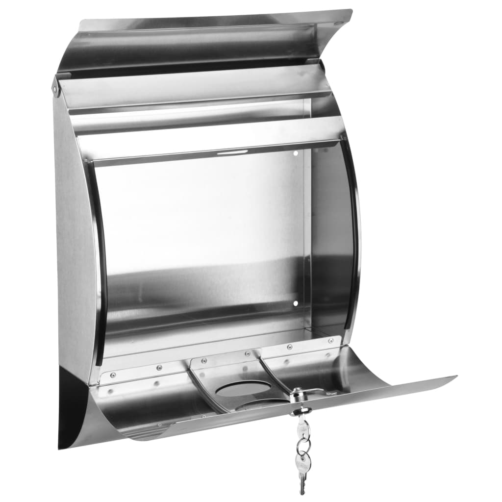 HI Letter Box Stainless Steel 30x12x40 cm- Post Boxes - HomeShopIreland - HI - Post Boxes - HI Letter Box Stainless Steel 30x12x40 cm