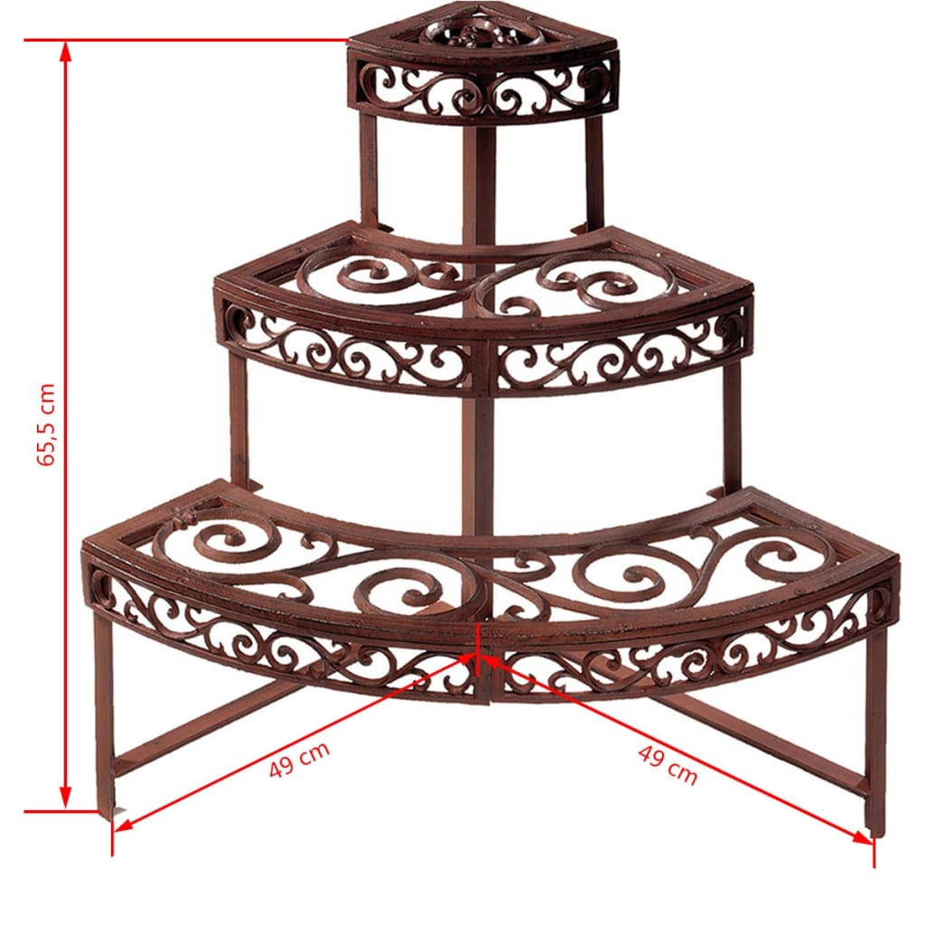 Esschert Design Etagere Quarter Round BPH32- Plant Stands - HomeShopIreland - Esschert Design - Plant Stands - Esschert Design Etagere Quarter Round BPH32