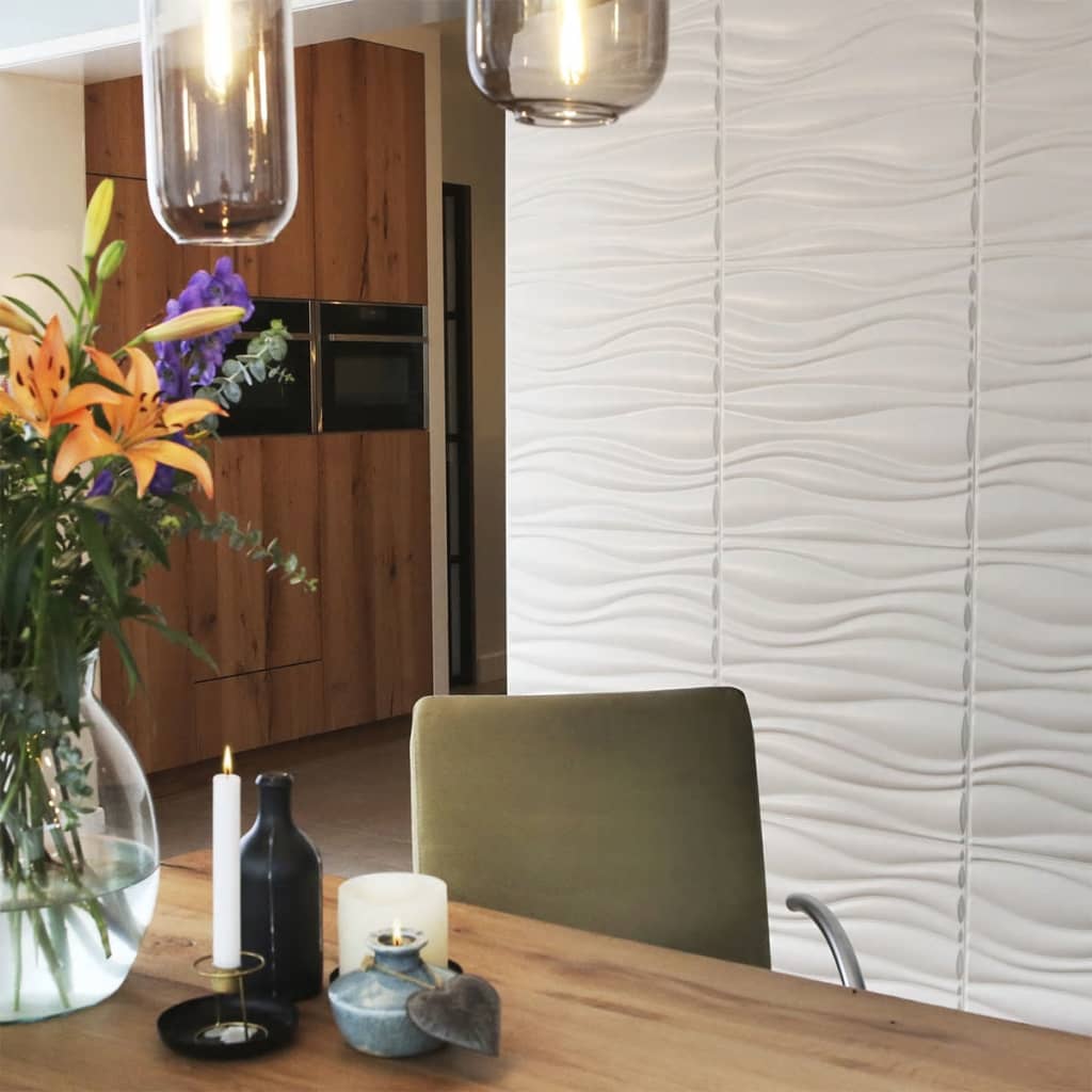 WallArt 3D Wall Panels Waves 12 pcs GA-WA04- Wall Panelling - HomeShopIreland - WallArt - Wall Panelling - WallArt 3D Wall Panels Waves 12 pcs GA-WA04
