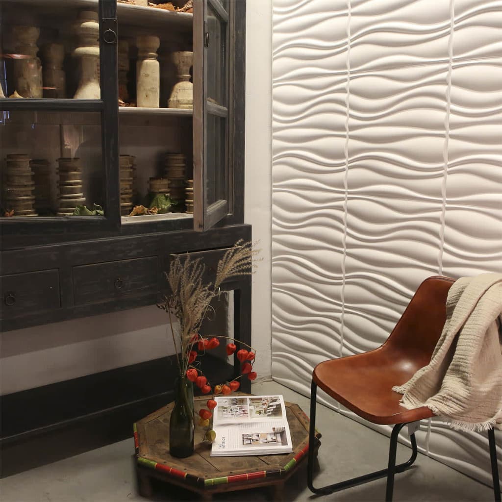 WallArt 3D Wall Panels Waves 12 pcs GA-WA04- Wall Panelling - HomeShopIreland - WallArt - Wall Panelling - WallArt 3D Wall Panels Waves 12 pcs GA-WA04