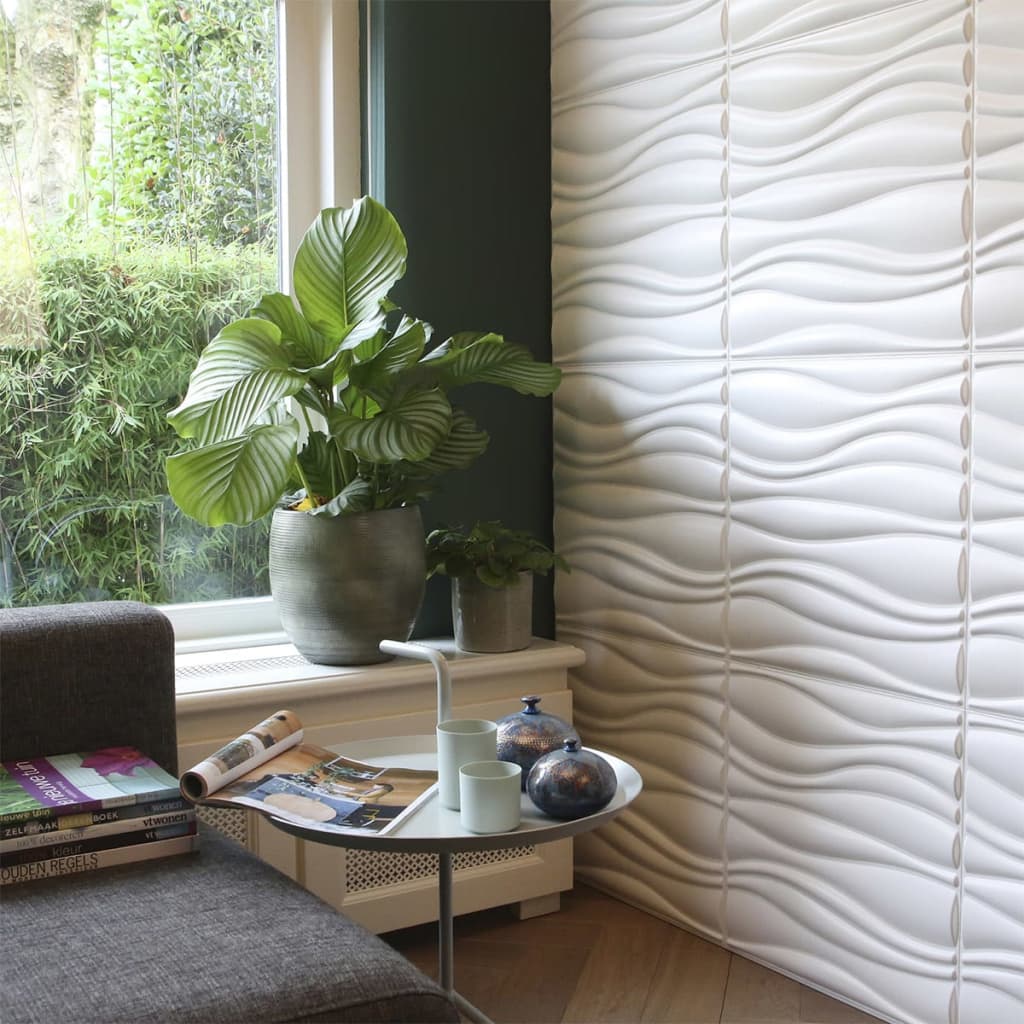 WallArt 3D Wall Panels Waves 12 pcs GA-WA04- Wall Panelling - HomeShopIreland - WallArt - Wall Panelling - WallArt 3D Wall Panels Waves 12 pcs GA-WA04