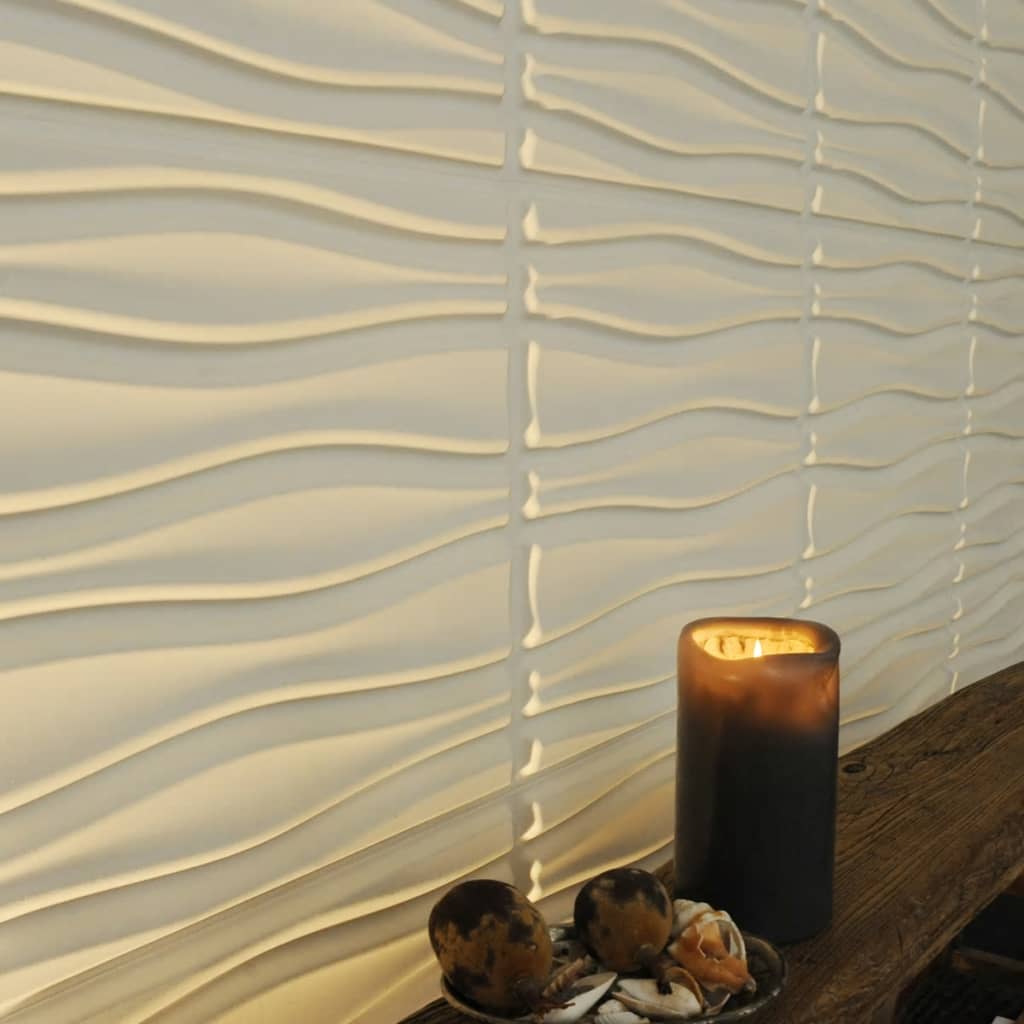 WallArt 3D Wall Panels Flows 12 pcs GA-WA14- Wall Panelling - HomeShopIreland - WallArt - Wall Panelling - WallArt 3D Wall Panels Flows 12 pcs GA-WA14