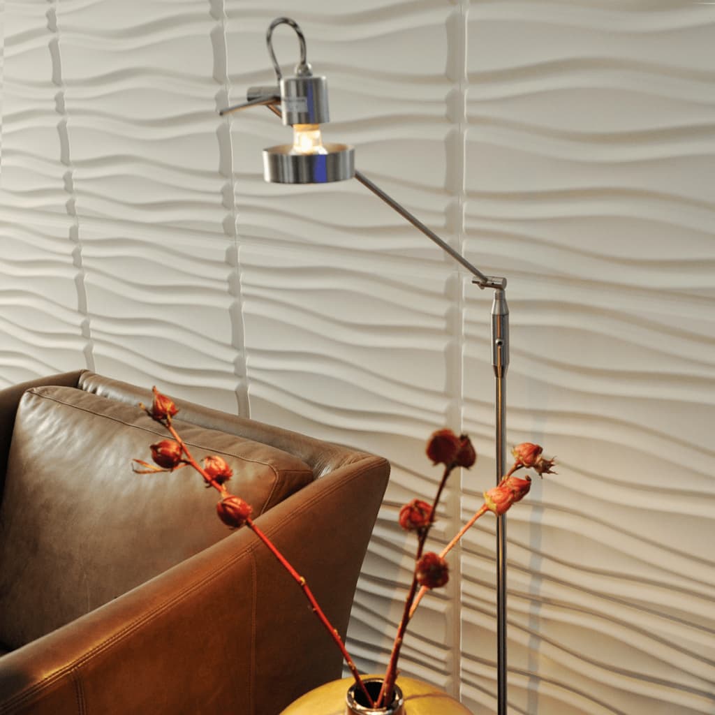WallArt 3D Wall Panels Flows 12 pcs GA-WA14- Wall Panelling - HomeShopIreland - WallArt - Wall Panelling - WallArt 3D Wall Panels Flows 12 pcs GA-WA14