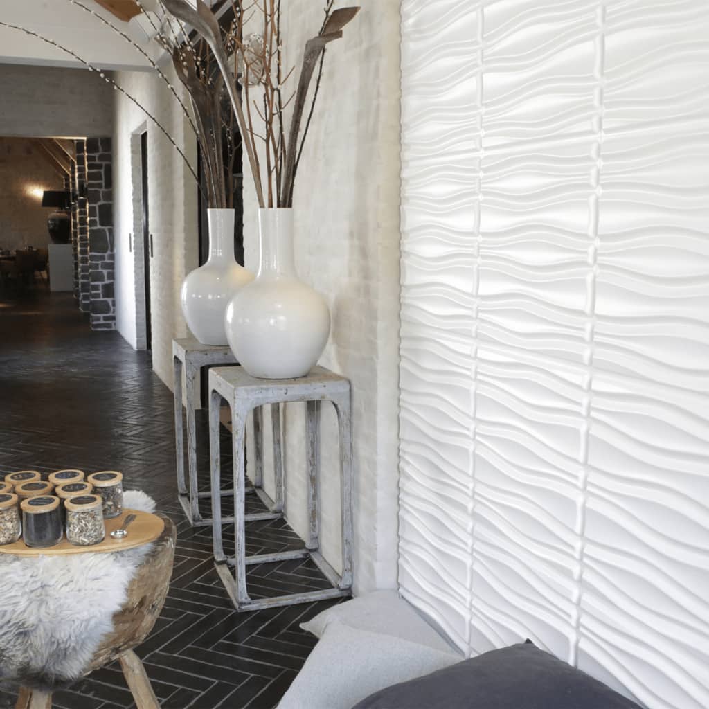 WallArt 3D Wall Panels Flows 12 pcs GA-WA14- Wall Panelling - HomeShopIreland - WallArt - Wall Panelling - WallArt 3D Wall Panels Flows 12 pcs GA-WA14