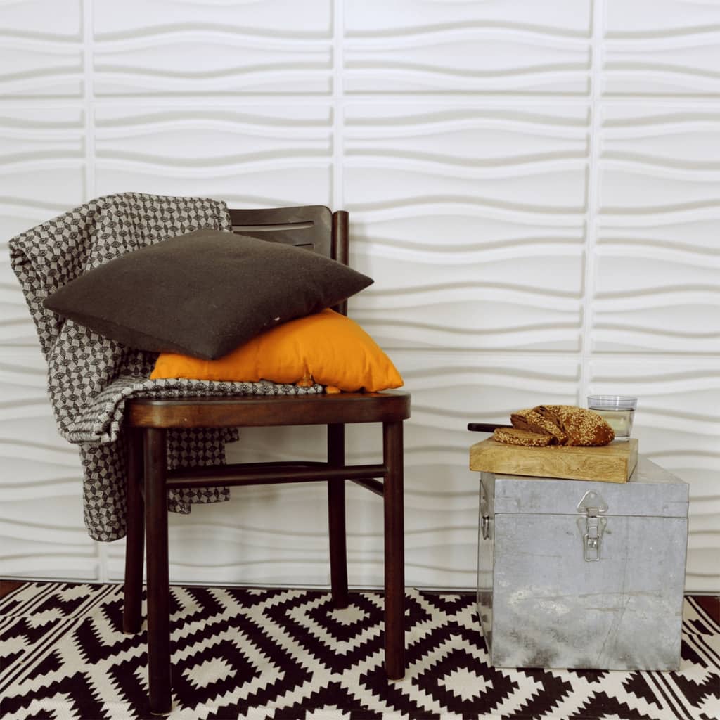 WallArt 3D Wall Panels Flows 12 pcs GA-WA14- Wall Panelling - HomeShopIreland - WallArt - Wall Panelling - WallArt 3D Wall Panels Flows 12 pcs GA-WA14