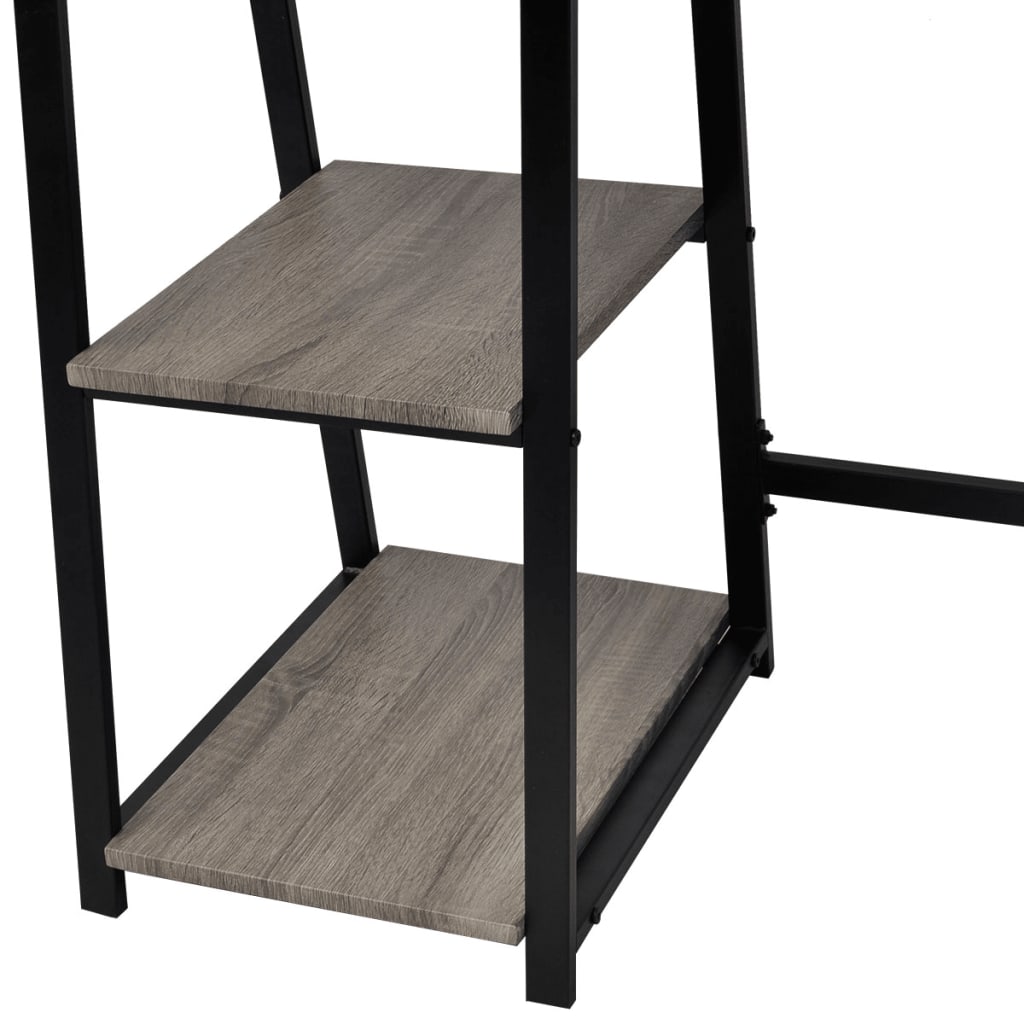 Desk with 2 Shelves Grey and Oak- Desks - HomeShopIreland - Home Shop Ireland - Desks - Desk with 2 Shelves Grey and Oak