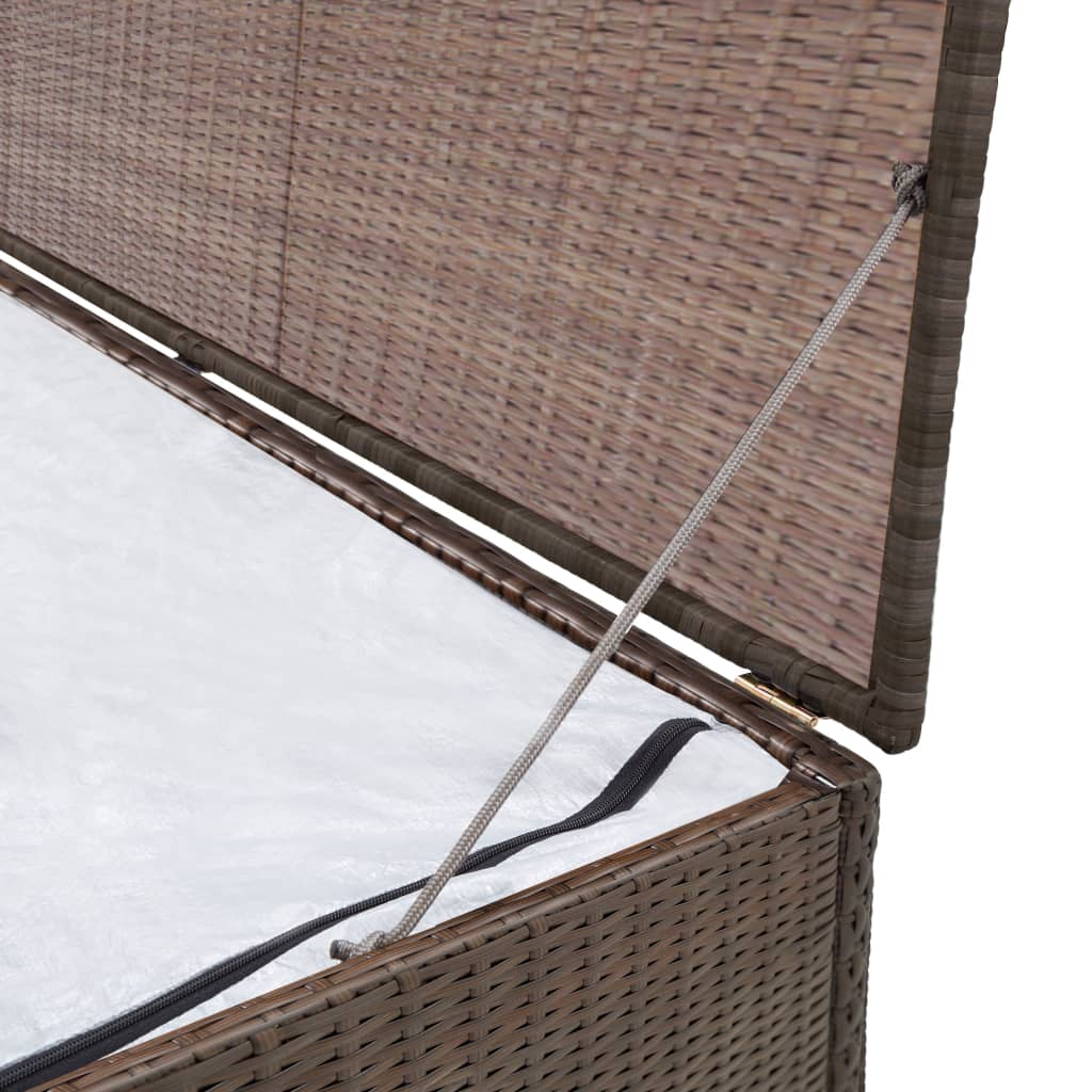 Garden Storage Box Brown 120x50x60 cm Poly Rattan- Outdoor Storage Boxes - HomeShopIreland - Home Shop Ireland - Outdoor Storage Boxes - Garden Storage Box Brown 120x50x60 cm Poly Rattan