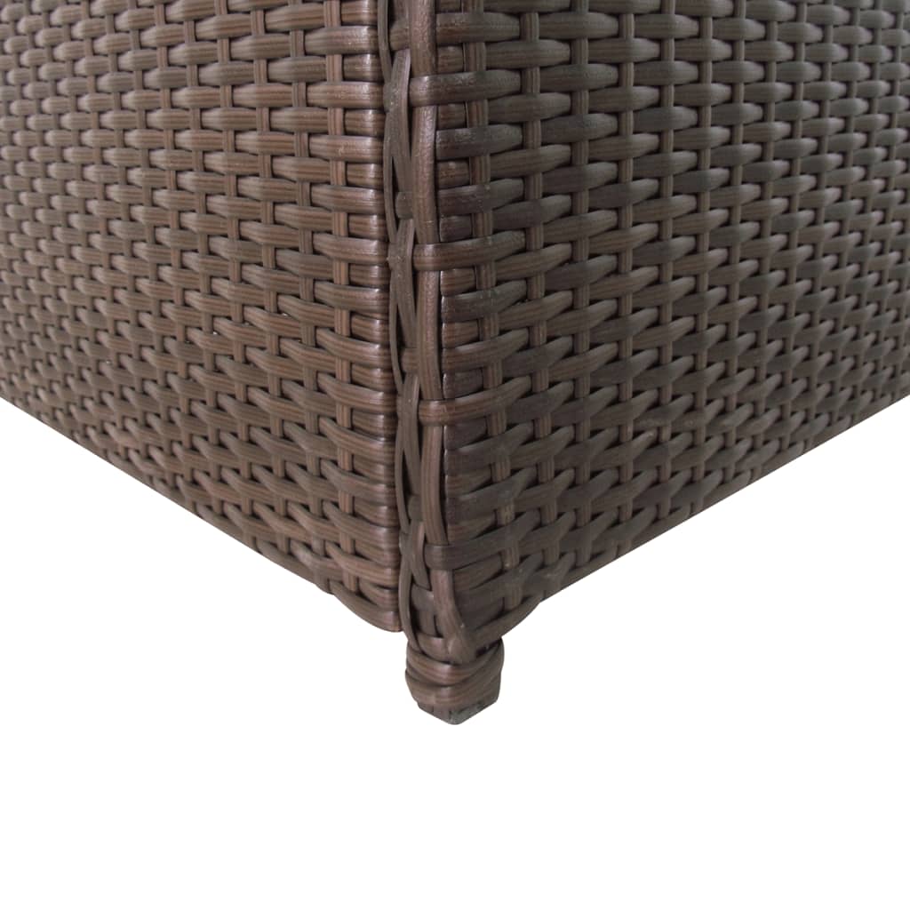 Garden Storage Box Brown 120x50x60 cm Poly Rattan- Outdoor Storage Boxes - HomeShopIreland - Home Shop Ireland - Outdoor Storage Boxes - Garden Storage Box Brown 120x50x60 cm Poly Rattan