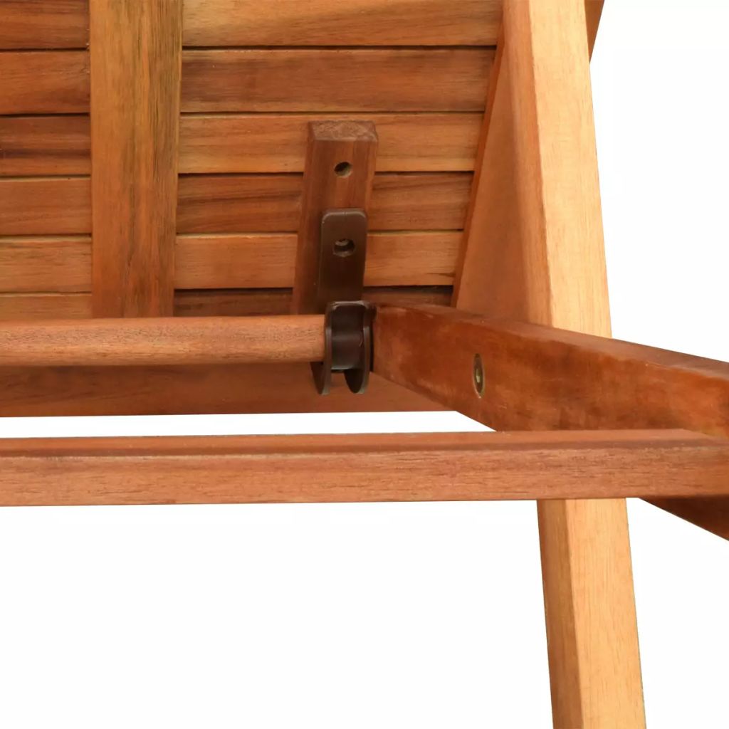 Sun Lounger with Table Solid Acacia Wood- Sunloungers - HomeShopIreland - Home Shop Ireland - Sunloungers - Sun Lounger with Table Solid Acacia Wood