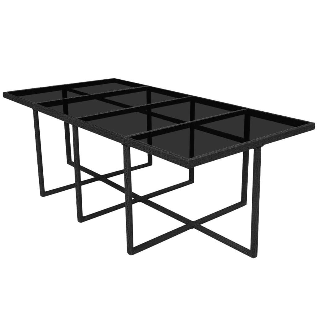 13 Piece Outdoor Dining Set with Cushions Poly Rattan Black- Outdoor Furniture Sets - HomeShopIreland - Home Shop Ireland - Outdoor Furniture Sets - 13 Piece Outdoor Dining Set with Cushions Poly Rattan Black