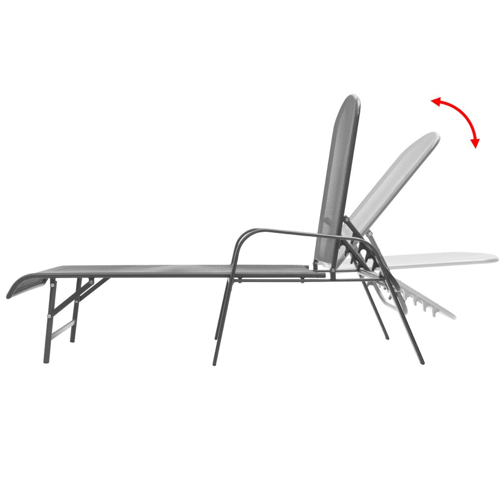Sun Loungers 2 pcs with Table Steel Anthracite- Sunloungers - HomeShopIreland - Home Shop Ireland - Sunloungers - Sun Loungers 2 pcs with Table Steel Anthracite