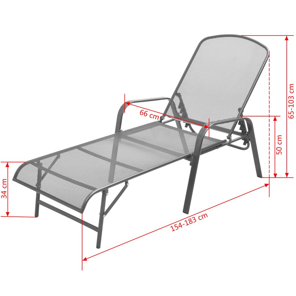 Sun Loungers 2 pcs with Table Steel Anthracite- Sunloungers - HomeShopIreland - Home Shop Ireland - Sunloungers - Sun Loungers 2 pcs with Table Steel Anthracite