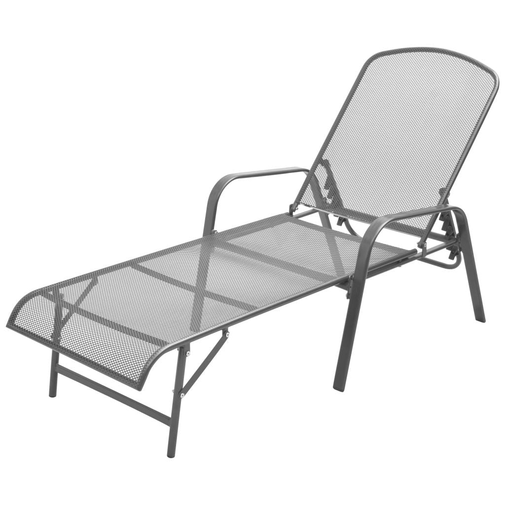 Sun Loungers 2 pcs with Table Steel Anthracite- Sunloungers - HomeShopIreland - Home Shop Ireland - Sunloungers - Sun Loungers 2 pcs with Table Steel Anthracite