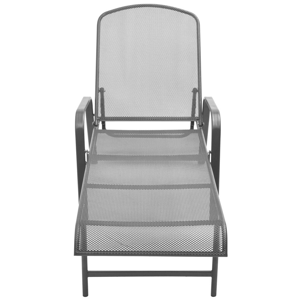 Sun Loungers 2 pcs with Table Steel Anthracite- Sunloungers - HomeShopIreland - Home Shop Ireland - Sunloungers - Sun Loungers 2 pcs with Table Steel Anthracite