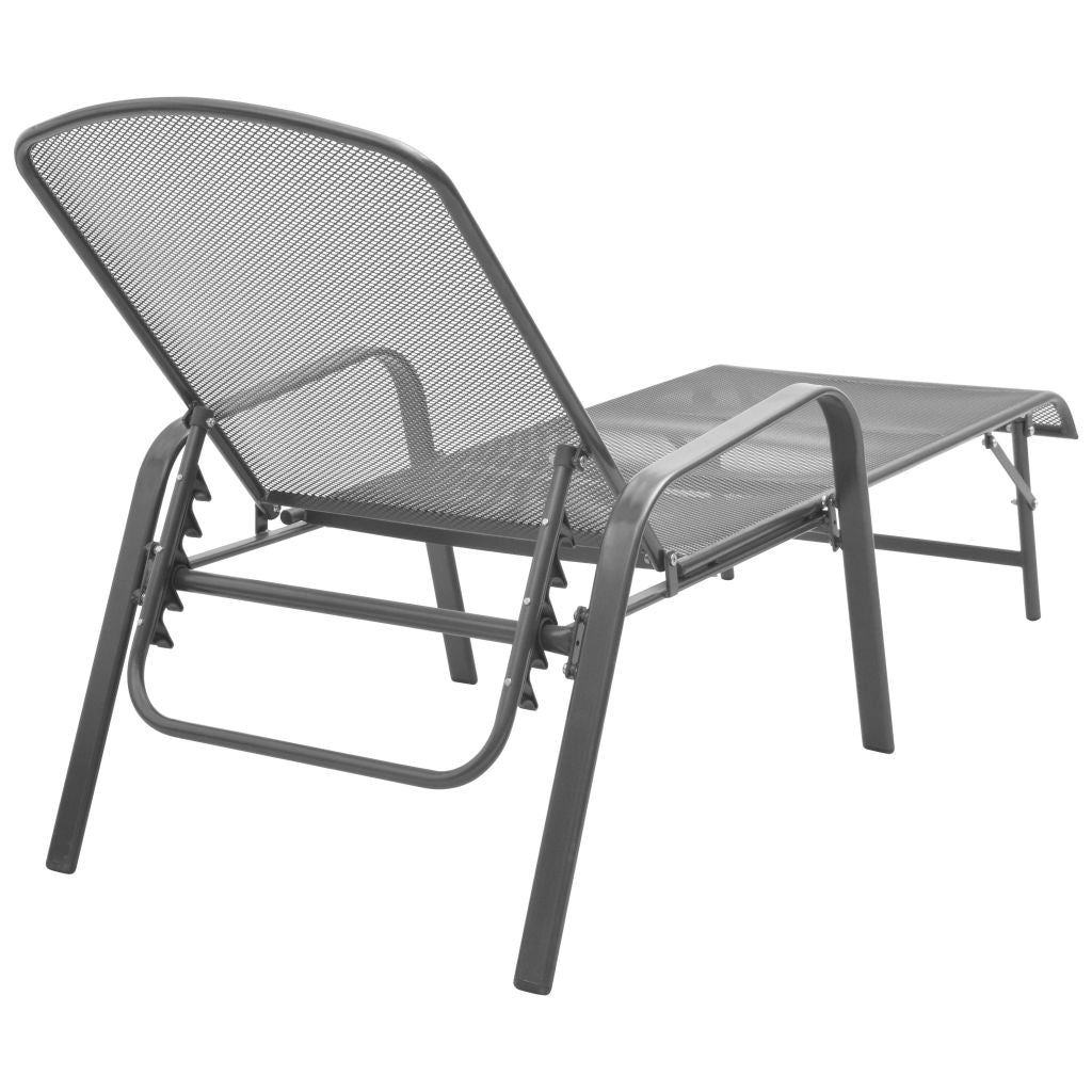 Sun Loungers 2 pcs with Table Steel Anthracite- Sunloungers - HomeShopIreland - Home Shop Ireland - Sunloungers - Sun Loungers 2 pcs with Table Steel Anthracite