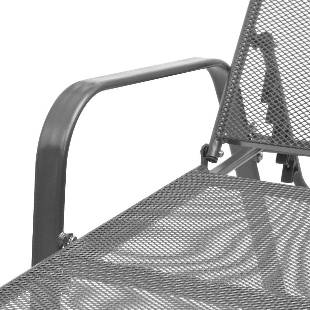 Sun Loungers 2 pcs with Table Steel Anthracite- Sunloungers - HomeShopIreland - Home Shop Ireland - Sunloungers - Sun Loungers 2 pcs with Table Steel Anthracite