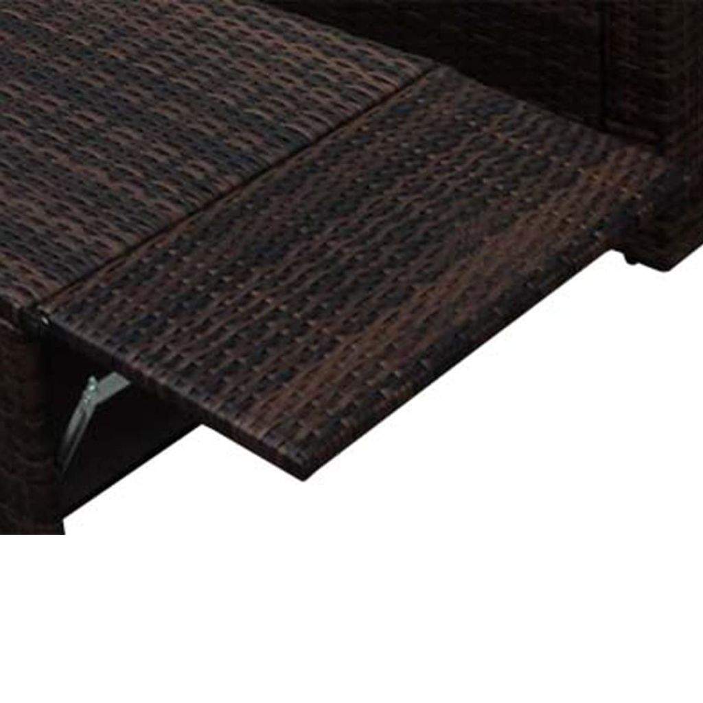 2 Piece Garden Lounge Set with Cushions Poly Rattan Brown- Outdoor Furniture Sets - HomeShopIreland - Home Shop Ireland - Outdoor Furniture Sets - 2 Piece Garden Lounge Set with Cushions Poly Rattan Brown