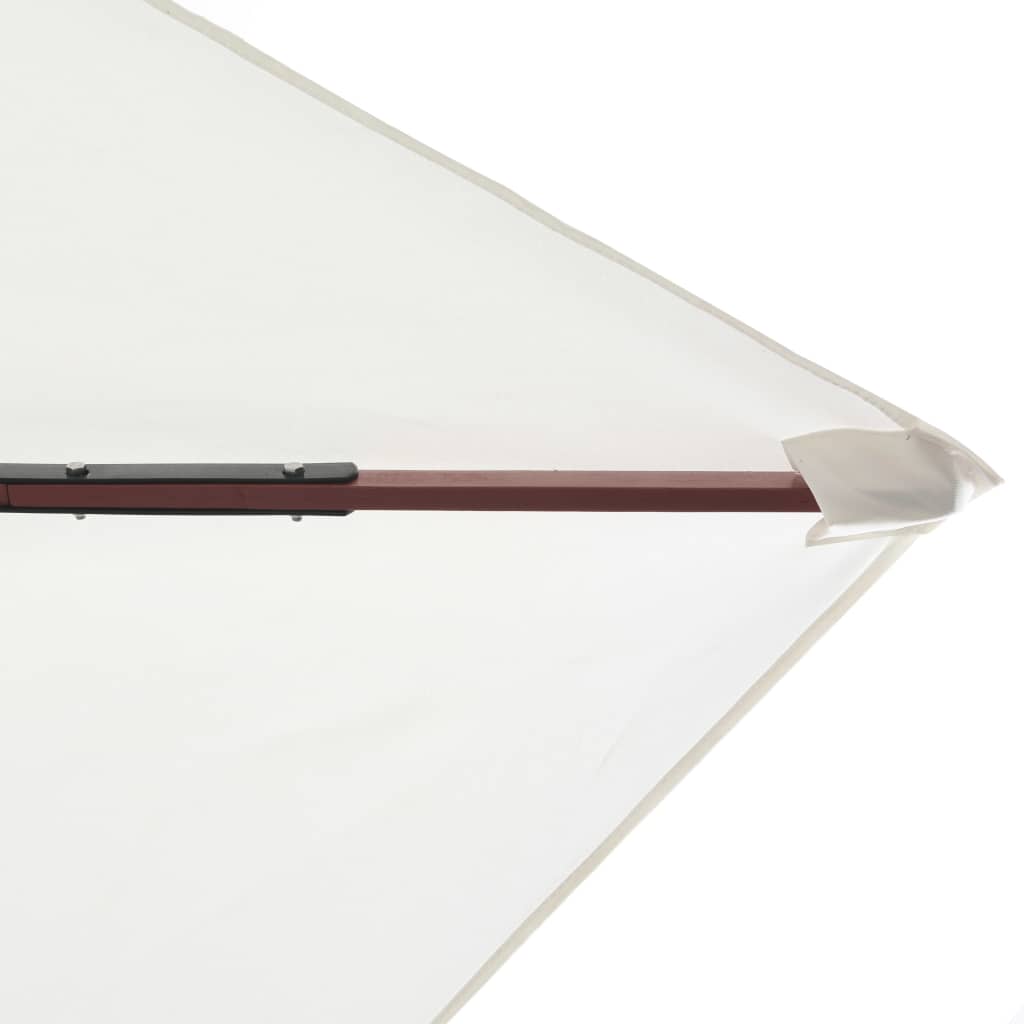 Parasol 200x300 cm Wooden Pole Cream White- Outdoor Umbrellas & Sunshades - HomeShopIreland - Home Shop Ireland - Outdoor Umbrellas & Sunshades - Parasol 200x300 cm Wooden Pole Cream White