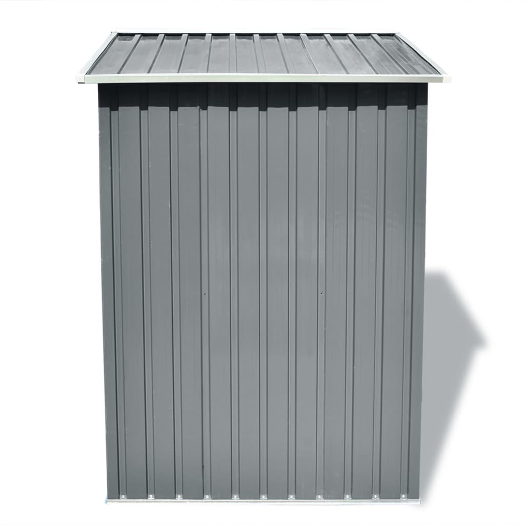 Garden Storage Shed Grey Metal 204x132x186 cm- Sheds, Garages & Carports - HomeShopIreland - Home Shop Ireland - Sheds, Garages & Carports - Garden Storage Shed Grey Metal 204x132x186 cm