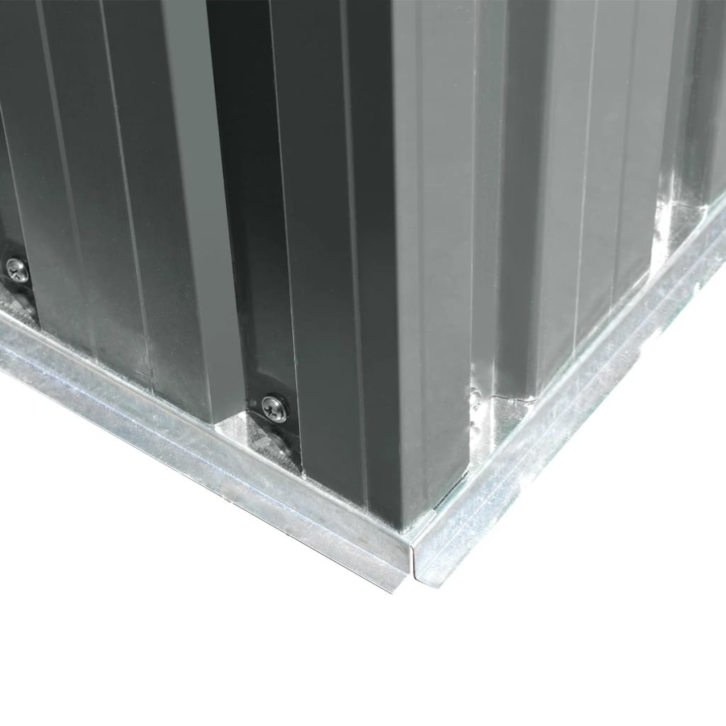 Garden Storage Shed Grey Metal 204x132x186 cm- Sheds, Garages & Carports - HomeShopIreland - Home Shop Ireland - Sheds, Garages & Carports - Garden Storage Shed Grey Metal 204x132x186 cm
