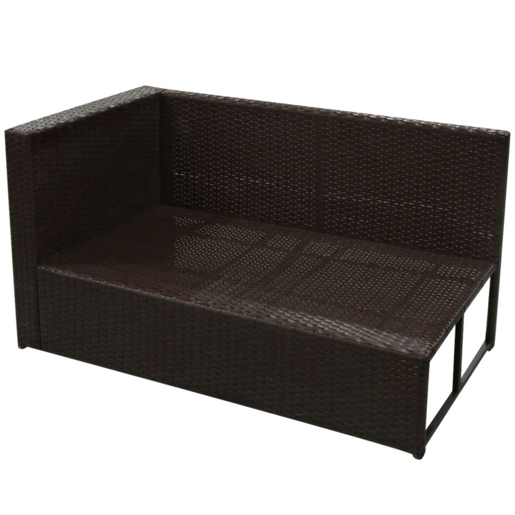 8 Piece Garden Lounge Set with Cushions Poly Rattan Brown- Outdoor Furniture Sets - HomeShopIreland - Home Shop Ireland - Outdoor Furniture Sets - 8 Piece Garden Lounge Set with Cushions Poly Rattan Brown