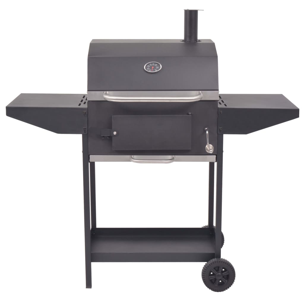 BBQ Charcoal Smoker with Bottom Shelf Black- Outdoor Grills - HomeShopIreland - Home Shop Ireland - Outdoor Grills - BBQ Charcoal Smoker with Bottom Shelf Black