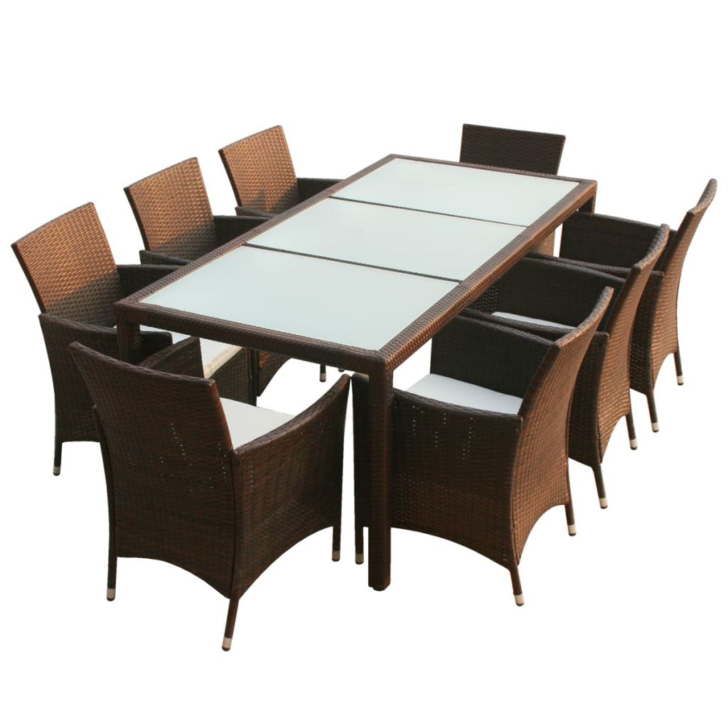 9 piece wicker dining shop set