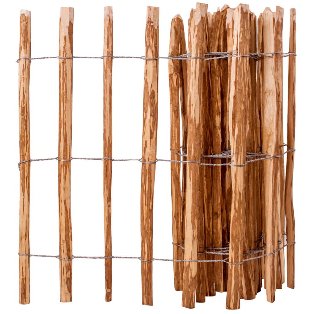Picket Fence Hazel Wood 90x500 cm- Fence Panels - HomeShopIreland - Home Shop Ireland - Fence Panels - Picket Fence Hazel Wood 90x500 cm