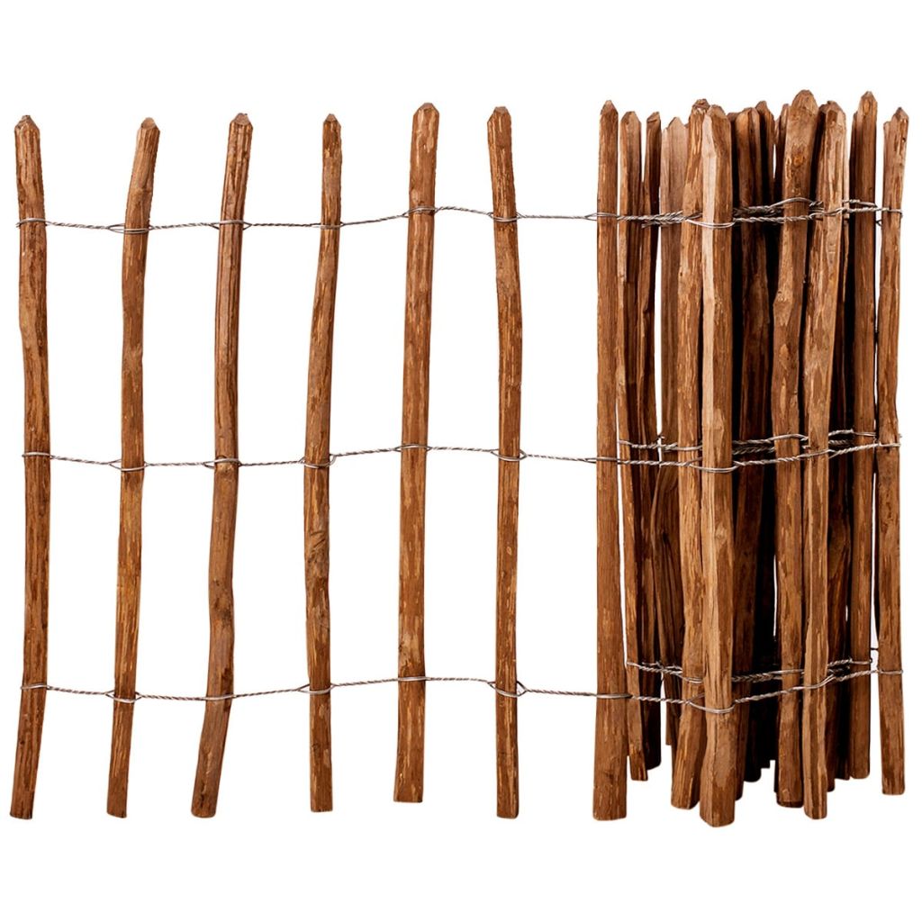 Picket Fence Hazel Wood 90x500 cm- Fence Panels - HomeShopIreland - Home Shop Ireland - Fence Panels - Picket Fence Hazel Wood 90x500 cm