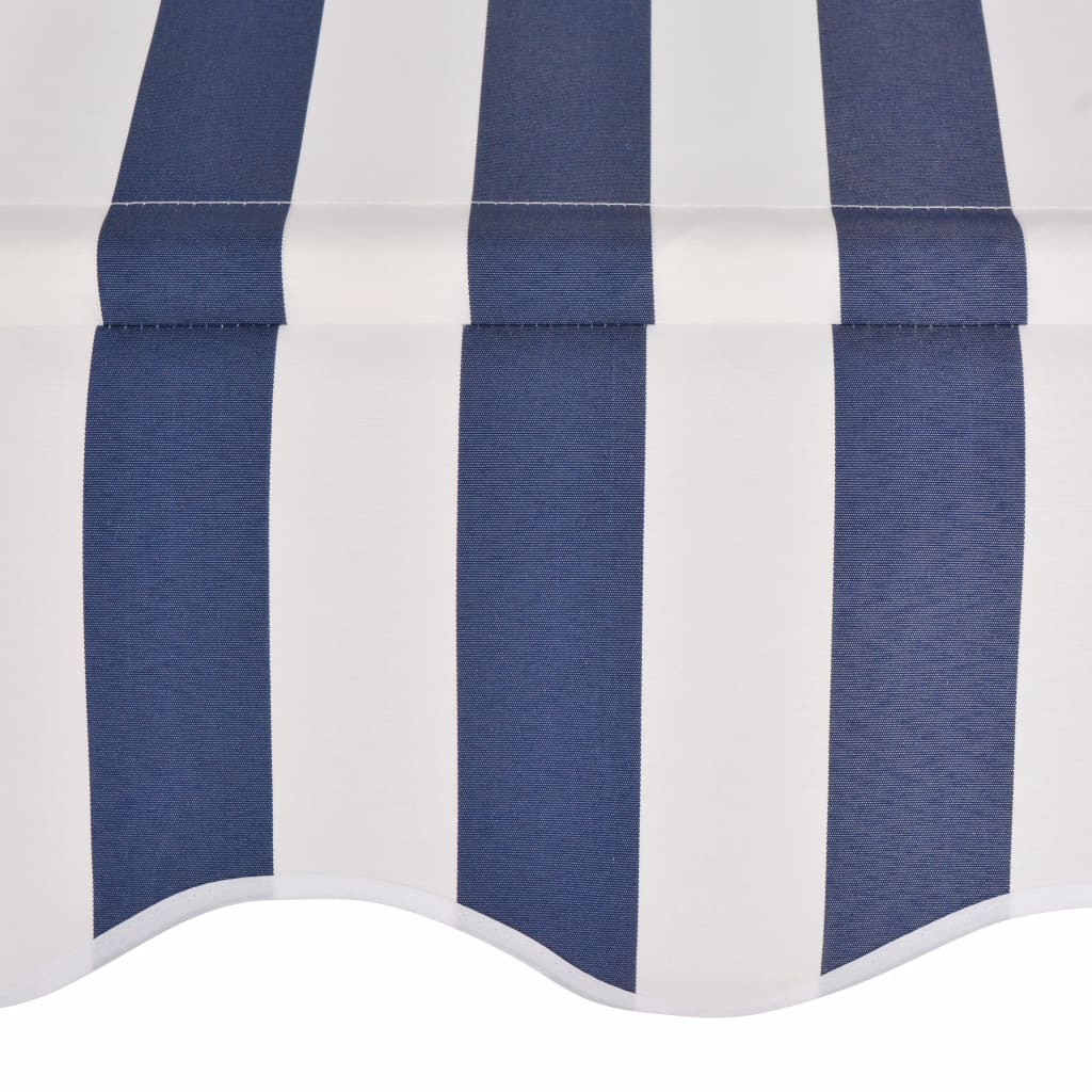 Manual Retractable Awning 200 cm Blue and White Stripes- Window & Door Awnings - HomeShopIreland - Home Shop Ireland - Window & Door Awnings - Manual Retractable Awning 200 cm Blue and White Stripes