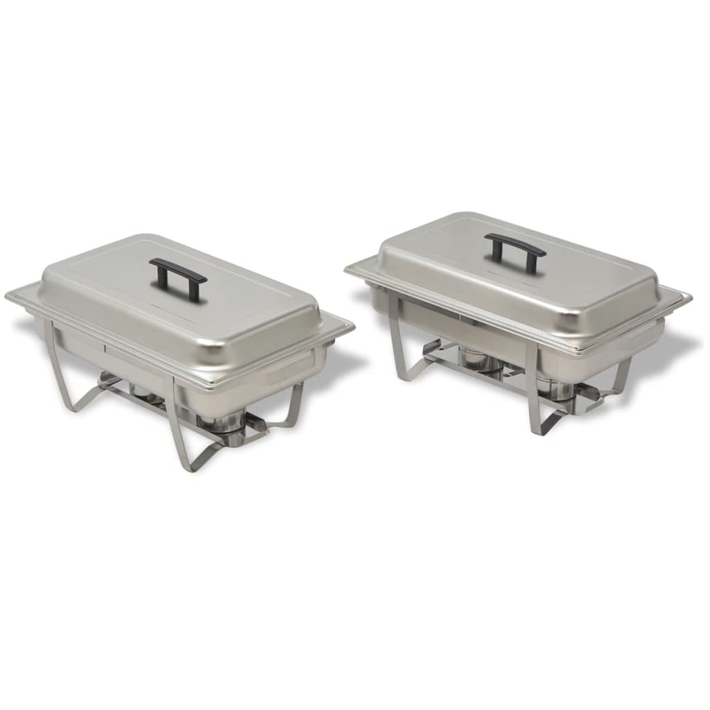 2 Piece Chafing Dish Set Stainless Steel- Chafing Dishes - HomeShopIreland - Home Shop Ireland - Chafing Dishes - 2 Piece Chafing Dish Set Stainless Steel