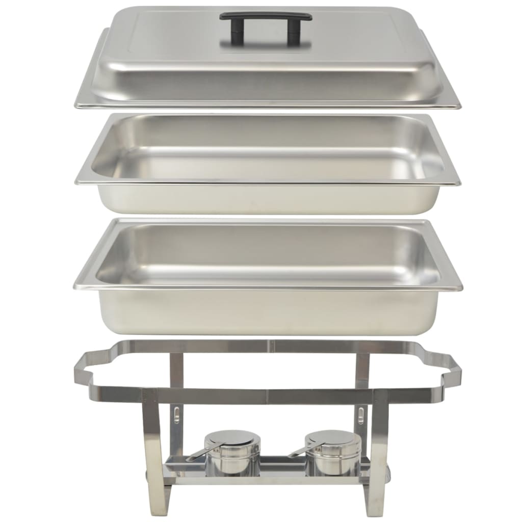 2 Piece Chafing Dish Set Stainless Steel- Chafing Dishes - HomeShopIreland - Home Shop Ireland - Chafing Dishes - 2 Piece Chafing Dish Set Stainless Steel
