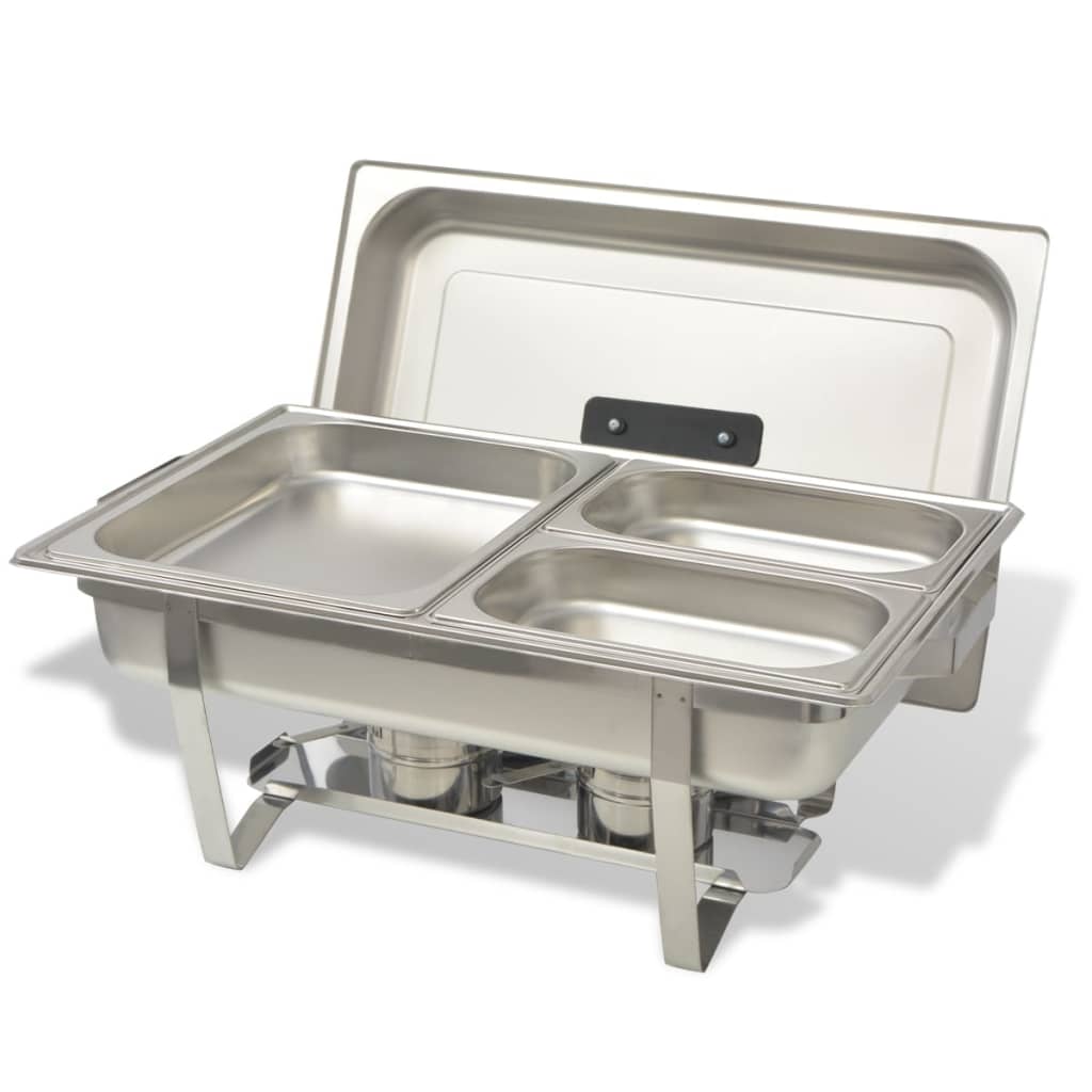 2 Piece Chafing Dish Set Stainless Steel- Chafing Dishes - HomeShopIreland - Home Shop Ireland - Chafing Dishes - 2 Piece Chafing Dish Set Stainless Steel