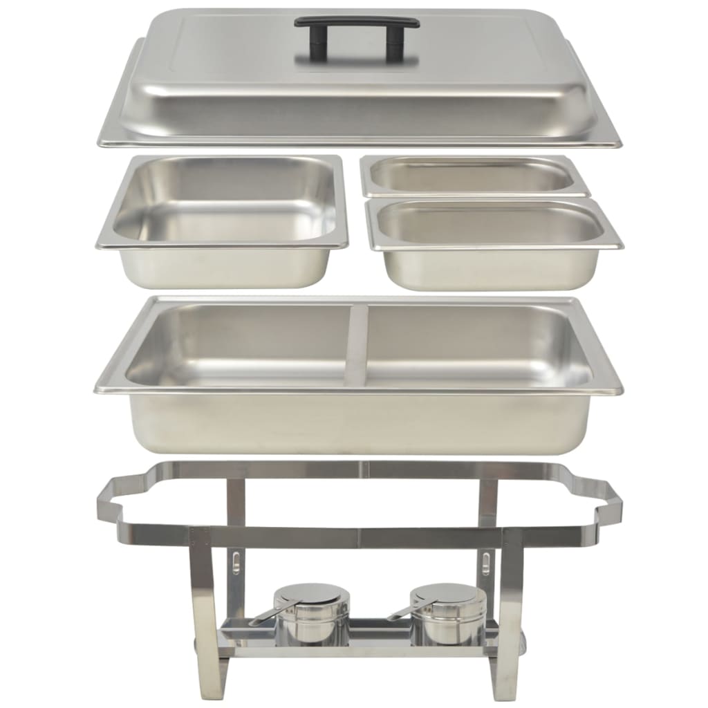 2 Piece Chafing Dish Set Stainless Steel- Chafing Dishes - HomeShopIreland - Home Shop Ireland - Chafing Dishes - 2 Piece Chafing Dish Set Stainless Steel
