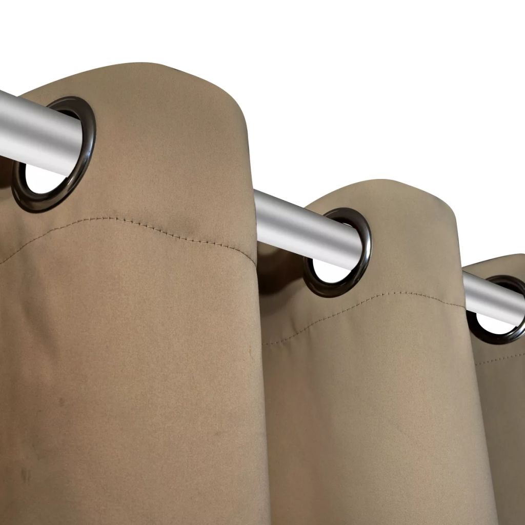 Blackout Curtains 2 pcs with Metal Eyelets 135x175 cm Cream- Curtains & Drapes - HomeShopIreland - Home Shop Ireland - Curtains & Drapes - Blackout Curtains 2 pcs with Metal Eyelets 135x175 cm Cream