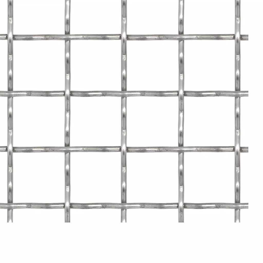 Crimped Garden Wire Fence Stainless Steel 100x85 cm 11x11x2 mm- Fence Panels - HomeShopIreland - Home Shop Ireland - Fence Panels - Crimped Garden Wire Fence Stainless Steel 100x85 cm 11x11x2 mm