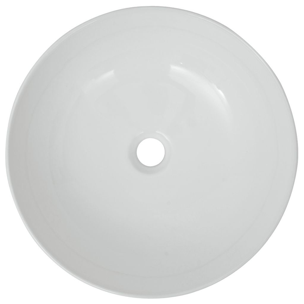 Basin Round Ceramic White 41.5x13.5 cm- Bathroom Basins - HomeShopIreland - Home Shop Ireland - Bathroom Basins - Basin Round Ceramic White 41.5x13.5 cm