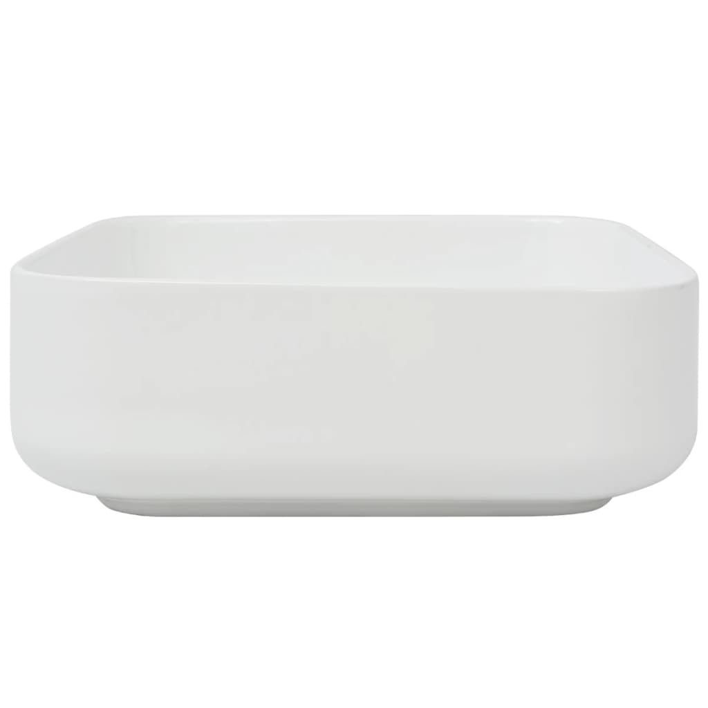 Basin Square Ceramic White 38x38x13.5 cm- Bathroom Basins - HomeShopIreland - Home Shop Ireland - Bathroom Basins - Basin Square Ceramic White 38x38x13.5 cm