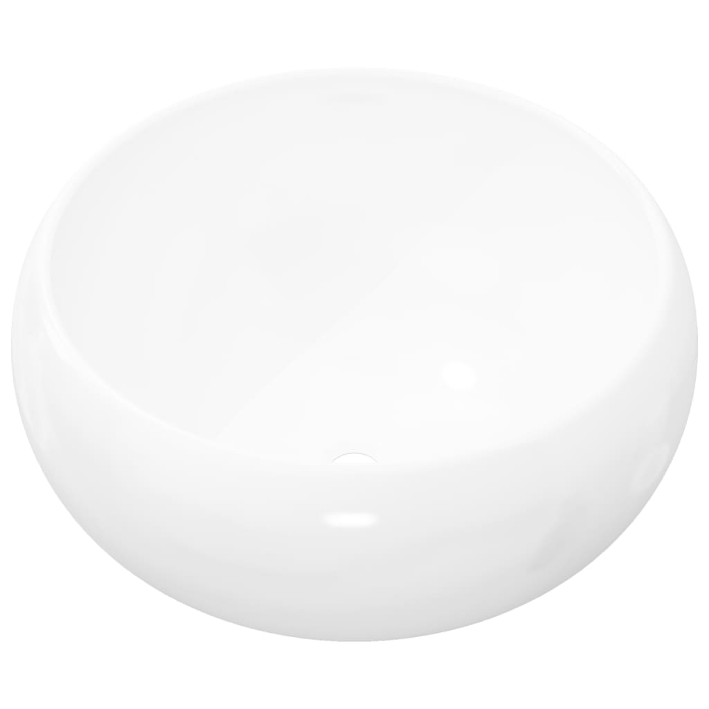 Basin Round Ceramic White 40x15 cm- Bathroom Basins - HomeShopIreland - Home Shop Ireland - Bathroom Basins - Basin Round Ceramic White 40x15 cm