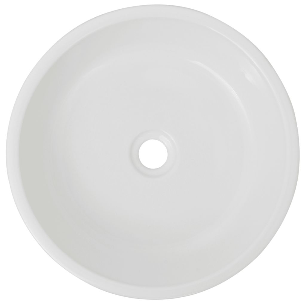 Basin Round Ceramic White 42x12 cm- Bathroom Basins - HomeShopIreland - Home Shop Ireland - Bathroom Basins - Basin Round Ceramic White 42x12 cm