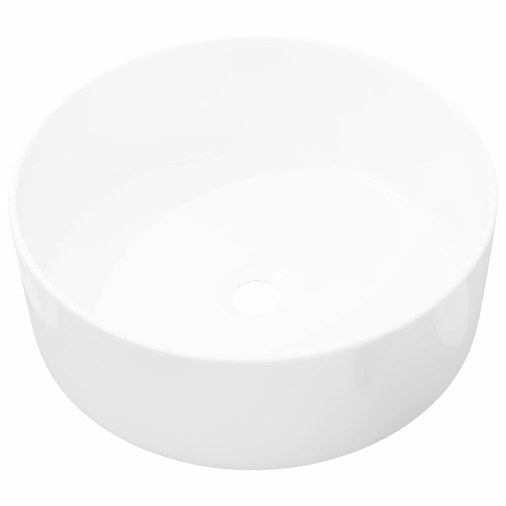 Basin Round Ceramic White 40x15 cm- Bathroom Basins - HomeShopIreland - Home Shop Ireland - Bathroom Basins - Basin Round Ceramic White 40x15 cm
