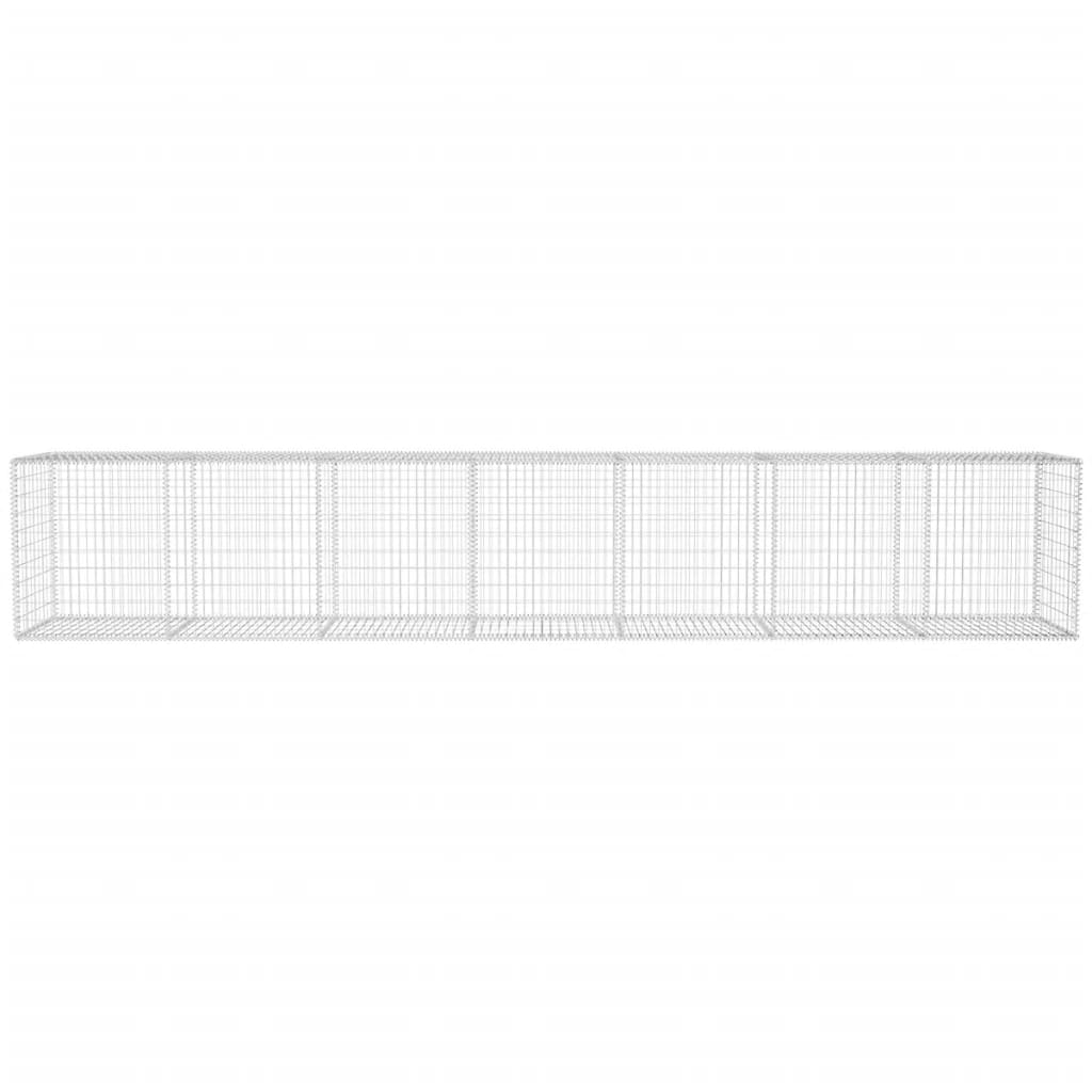 Gabion Wall with Cover Galvanised Steel 600x50x100 cm- Fence Panels - HomeShopIreland - Home Shop Ireland - Fence Panels - Gabion Wall with Cover Galvanised Steel 600x50x100 cm