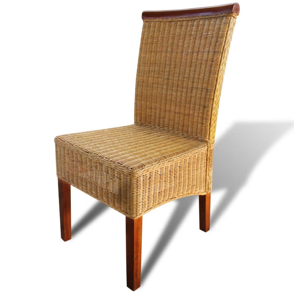 Dining Chairs 2 pcs Brown Natural Rattan- Kitchen & Dining Room Chairs - HomeShopIreland - Home Shop Ireland - Kitchen & Dining Room Chairs - Dining Chairs 2 pcs Brown Natural Rattan