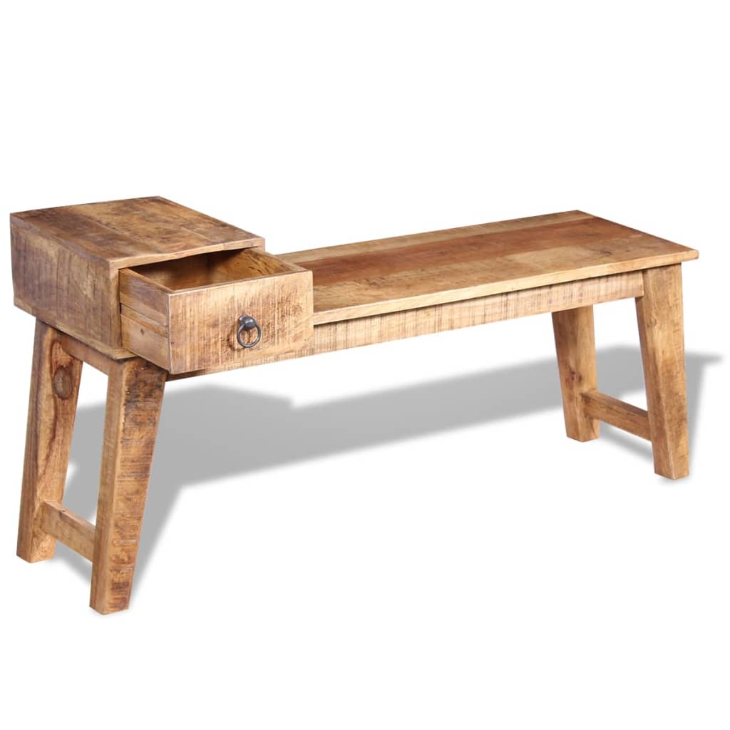 Bench with Drawer Solid Mango Wood 120x36x60 cm- Storage & Entryway Benches - HomeShopIreland - Home Shop Ireland - Storage & Entryway Benches - Bench with Drawer Solid Mango Wood 120x36x60 cm