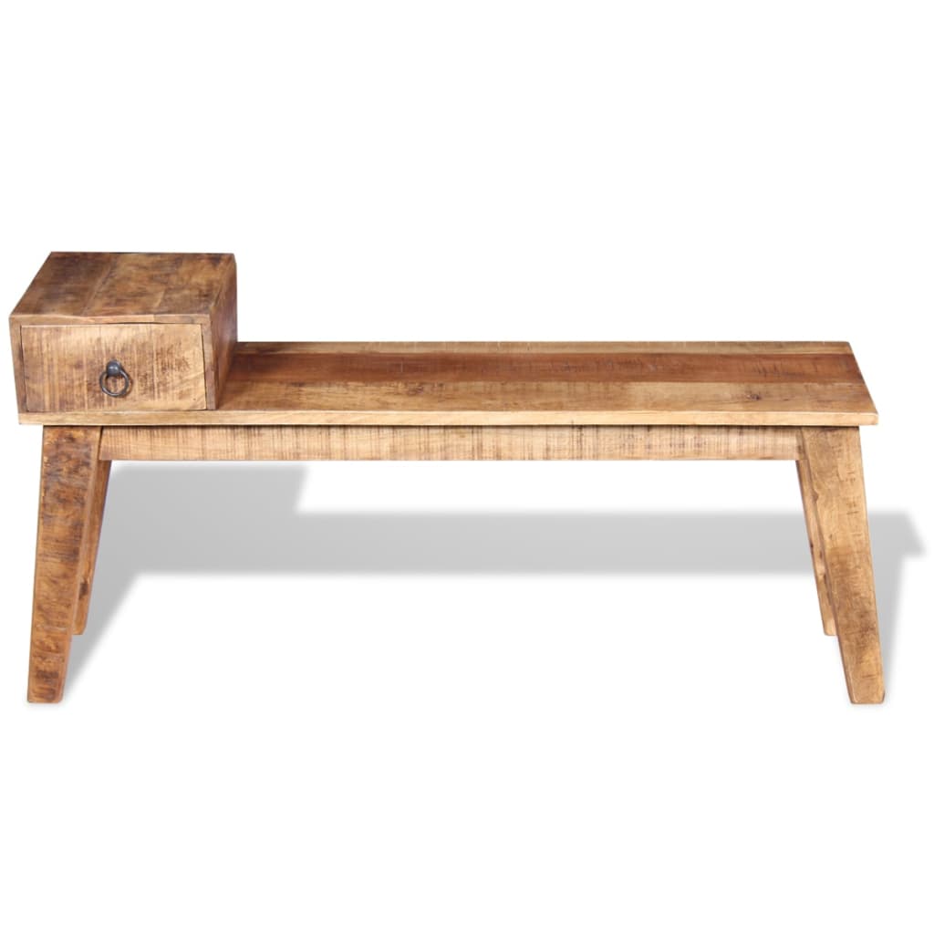 Bench with Drawer Solid Mango Wood 120x36x60 cm- Storage & Entryway Benches - HomeShopIreland - Home Shop Ireland - Storage & Entryway Benches - Bench with Drawer Solid Mango Wood 120x36x60 cm