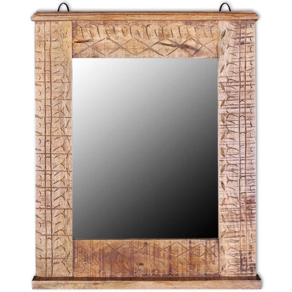 Bathroom Vanity Cabinet with Mirror Solid Mango Wood- Bathroom Furniture Sets - HomeShopIreland - Home Shop Ireland - Bathroom Furniture Sets - Bathroom Vanity Cabinet with Mirror Solid Mango Wood